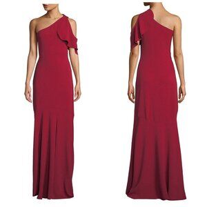 Parker Black Sarah Gown Ruffle Mother of the Bride Formal Wear Prom Women's Sz 8